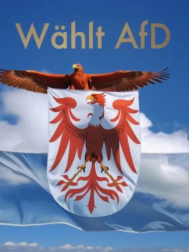 The red eagle of Brandenburg.,the flag of germany with an eagle on top,afd,wiehe,wajdi,wahidi,wahl,wahrheit,Photography,Artistic Photography,Artistic Photography 14