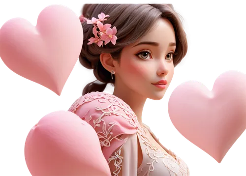 princess anna,heart pink,pink balloons,fairy tale character,pink ribbon,aerith,rosa 'the fairy,rosaline,female doll,rosa ' the fairy,cute cartoon image,romantic look,romantic rose,valentine background,melody,fairy,3d fantasy,hearts color pink,cute cartoon character,japanese doll,Unique,Design,Character Design