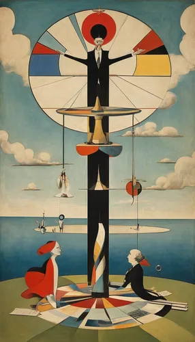 el salvador dali,mondrian,dali,wind vane,regatta,parcheesi,1926,1929,equilibrist,maypole,surrealism,1925,diving bell,1921,united propeller,mobile sundial,art deco,delta sailor,anemometer,italian poster,Illustration,Black and White,Black and White 25