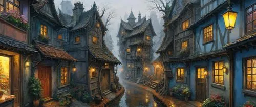 fantasy picture,medieval town,fantasy city,medieval street,townscapes,riftwar