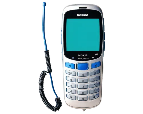 Retro Nokia phone, old-school design, silver body, blue keypad, iconic Nokia ringtone, screen displaying caller ID, antenna on top, worn-out buttons, scratched surface, morning sunlight, shallow depth