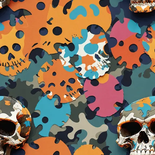 halloween background,bandana background,skulls bones,sugar skulls,day of the dead frame,day of the dead icons,Vector Pattern,Camouflage,Camouflage 10