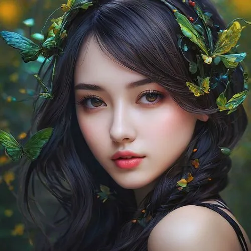 beautiful girl with flowers,fantasy portrait,faerie,vietnamese woman,faery,flower fairy,girl in flowers,forest flower,romantic portrait,fairie,jasmine blossom,floral wreath,girl in a wreath,xueying,mystical portrait of a girl,japanese floral background,natural cosmetics,oriental girl,wreath of flowers,jianxing,Photography,Documentary Photography,Documentary Photography 25