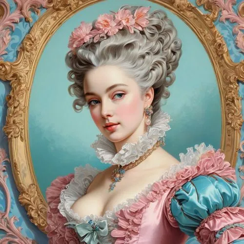 rococo,liselotte,antoinette,mademoiselle,batoni,victorian lady,portrait of a woman,principessa,vintage female portrait,cenerentola,portrait of a girl,winterhalter,duchesse,noblewoman,fragonard,eugenie,vicomte,elizabeth,aubusson,marquises,Conceptual Art,Fantasy,Fantasy 24