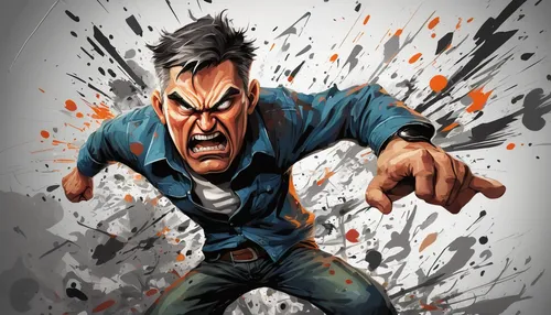 angry man,game illustration,anger,hand digital painting,angry,rage,mobile video game vector background,don't get angry,janitor,vector illustration,game drawing,game art,ironworker,aggression,furious,blue-collar worker,wolverine,repairman,animated cartoon,sci fiction illustration,Illustration,Paper based,Paper Based 03