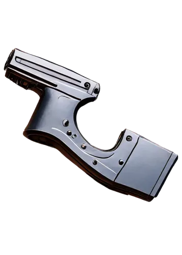 Assault rifle, pistol, shotgun, scattered on floor, metallic texture, cold lighting, dark background, 3/4 composition, low angle shot, detailed reflections, realistic rendering.,a pistol shaped gland,