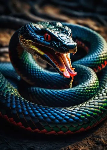 vipera,lampropeltis,trimeresurus,african house snake,liophis,venomous snake,nonvenomous,king cobra,reticulatus,bluetongue,keelback,red bellied black snake,emperor snake,kingsnake,rat snake,blue tongue skink,hypsilophodon,serpiente,pitviper,garter snake,Photography,Artistic Photography,Artistic Photography 04