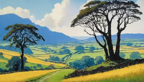 rural landscape,new zealand,exmoor,glen of the downs,mountain scene,otago,yorkshire,mountain landscape,high landscape,green landscape,tasmania,george russell,landscape background,blue mountains,natural landscape,mountainous landscape,landscape,hills,meadow landscape,rolling hills,Conceptual Art,Fantasy,Fantasy 04