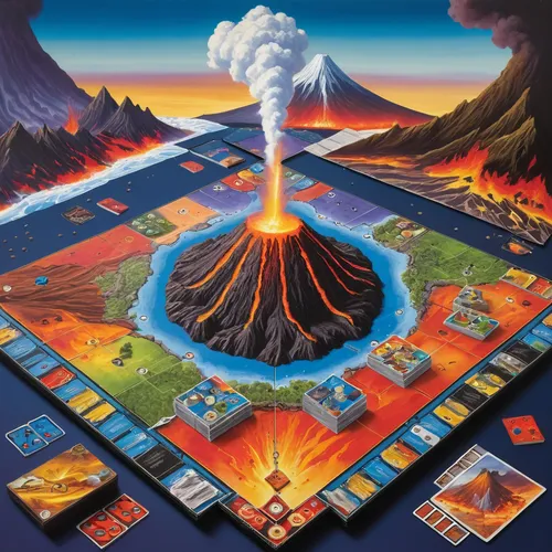 volcanos,volcano,vesuvius,volcanism,stratovolcano,active volcano,settlers of catan,mount vesuvius,volcanic field,types of volcanic eruptions,volcanoes,shield volcano,the volcano,calbuco volcano,volcanic landscape,board game,volcanic,krafla volcano,volcanic eruption,the eruption,Conceptual Art,Fantasy,Fantasy 04