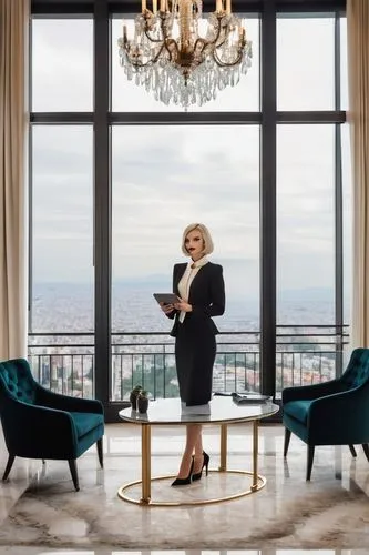 blonde woman reading a newspaper,business woman,chairwoman,businesswoman,business women,boardroom,ahrendts,concierge,ceo,kirienko,khorkina,real estate agent,penthouses,smartsuite,bussiness woman,businesswomen,vasilescu,secretary,netrebko,palladianism,Illustration,American Style,American Style 10