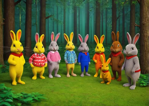 easter rabbits,happy easter hunt,woodland animals,rabbits,rabbit family,forest animals,rabbits and hares,easter background,hare trail,cartoon forest,peter rabbit,easter theme,hare field,children's background,hares,bunnies,anthropomorphized animals,whimsical animals,happy easter,easter festival,Art,Artistic Painting,Artistic Painting 26