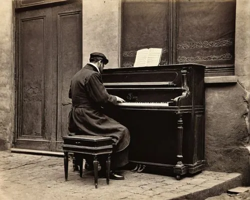 the piano,ondes martenot,itinerant musician,spinet,piano player,stieglitz,organist,fortepiano,pianet,pianist,street organ,player piano,concerto for piano,piano,clavichord,steinway,harpsichord,grand piano,carl svante hallbeck,woman playing,Photography,Black and white photography,Black and White Photography 15