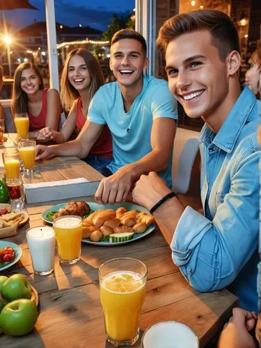 Cheerful get-together of young people.,people eating and drinking food at a restaurant,restaurants online,outdoor dining,restaurants,restaurantes,enculturation,mariscos,Photography,General,Realistic