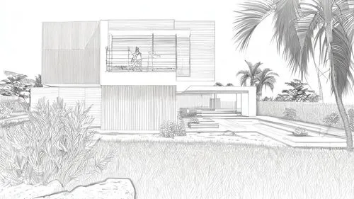 house drawing,dunes house,modern house,mid century house,garden elevation,garden design sydney,beach house,landscape design sydney,archidaily,cubic house,residential house,3d rendering,tropical house,