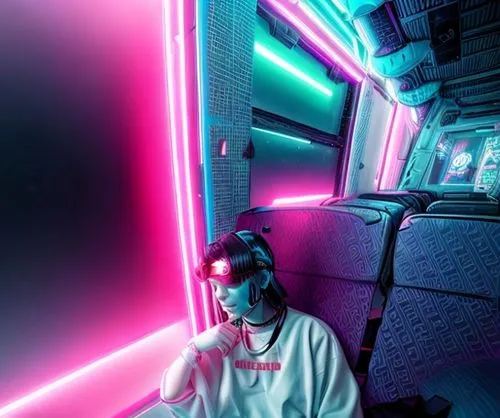 cyberpunk 80 anime style
with the same color
,vapor,neon ghosts,cyber,neon light,virtual,neon,cyberspace,cyberpunk,80s,neon lights,uv,cyber glasses,neon coffee,ufo interior,neon tea,anaglyph,futuristi