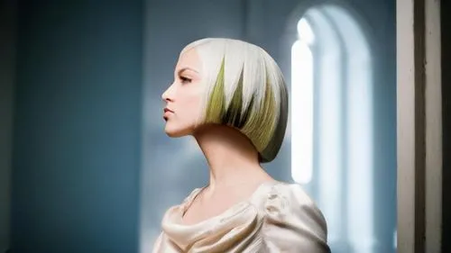 the long-hair cutter,art deco woman,pixie-bob,white lady,violet head elf,bob cut,art deco,asymmetric cut,girl with a pearl earring,rapunzel,short blond hair,artificial hair integrations,hair coloring,smooth hair,magnolia,mannequin,tilda,hairdressing,white bird,doll looking in mirror