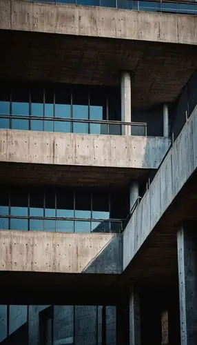 Serlio architecture, brutalist building, concrete structure, geometric shape, clean lines, minimalist design, urban landscape, cityscape, modern metropolis, afternoon sunlight, dramatic shadows, angul