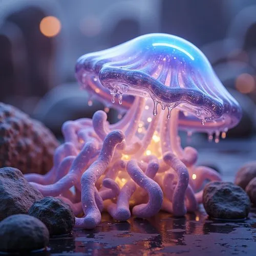 mushroom landscape,3d render,blue mushroom,forest mushroom,tree mushroom,3d rendered,cinema 4d,bioluminescent,anti-cancer mushroom,mycelial,mushroom type,mushroom,render,mycena,jellyfish,mushroom island,bioluminescence,fungal,nauplii,mini mushroom