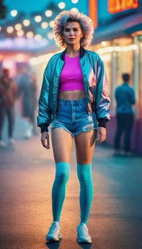 retro woman,80s,retro girl,cyberpunk,eleven,b3d,rockabella,photoshop manipulation,retro women,mini e,girl walking away,plus-size model,1980's,fat,3d figure,fatayer,pedestrian,girl in a long,woman walking,harajuku,Photography,General,Realistic