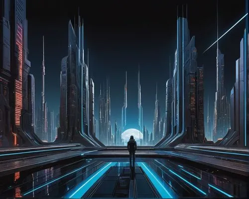 futuristic landscape,coruscant,cybercity,tron,sulaco,cyberworld,cyberia,cybertown,polara,cyberport,futuristic,metropolis,coruscating,mainframes,silico,cyberscene,sci - fi,futuristic art museum,futuristic architecture,scifi,Conceptual Art,Sci-Fi,Sci-Fi 16