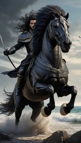 black horse,horseback,horseman,thorin,alpha horse,horse running,man and horses,galloping,shire horse,endurance riding,lord shiva,horsemen,heroic fantasy,weehl horse,horse riders,bronze horseman,equestrian,gallop,horseback riding,stallion,Conceptual Art,Fantasy,Fantasy 11