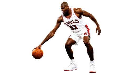 Michael Jordan, basketball legend, athletic build, muscular arms, determined facial expression, shaved head, iconic Air Jordan sneakers, white NBA jersey, black shorts, confident posture, dribbling, s