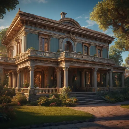 America villa house,victorian,victorian house,victorian style,mansion,neoclassical,villa,neoclassic,classical architecture,belvedere,beautiful home,house with caryatids,ancient house,homestead,country