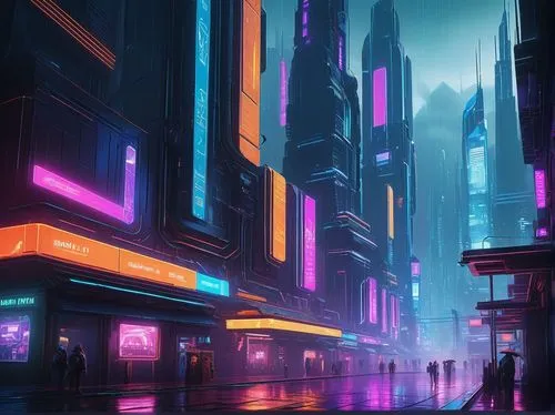 cybercity,cyberpunk,colorful city,cityscape,cybertown,bladerunner,futuristic landscape,fantasy city,metropolis,neon ghosts,cyberscene,microdistrict,neon,neon arrows,neons,cyberworld,synth,neon lights,ultraviolet,neon coffee,Conceptual Art,Daily,Daily 34