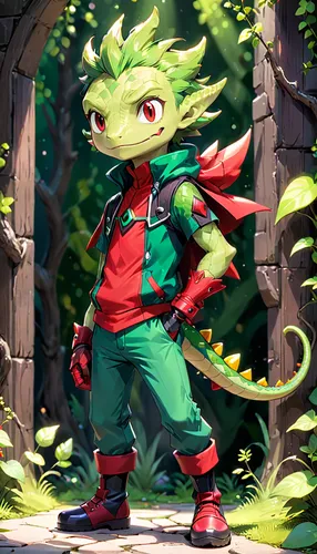 green dragon,dragon of earth,dragon li,spike,kobold,forest dragon,chinese water dragon,emerald lizard,green dragon vegetable,shen,dinokonda,dragon,game illustration,chinese dragon,quetzal,draconic,male character,fenek,eastern water dragon,park staff,Anime,Anime,Cartoon