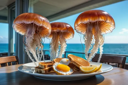 club mushroom,umbrella mushrooms,sea jellies,lion's mane jellyfish,edible mushrooms,mushroom island,ramaria,jellyfishes,edible mushroom,jellyfish,beach restaurant,champignon mushroom,mushroom coral,oyster mushroom,mushrooms,auricularia,cnidaria,wild mushrooms,yellow mushroom,mushroom landscape,Photography,General,Realistic