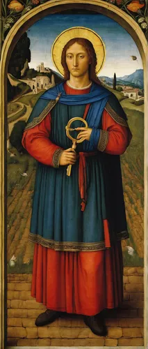 raffaello da montelupo,saint mark,andrea del verrocchio,medicine icon,bellini,botticelli,saint coloman,montepulciano,portrait of christi,saint ildefonso,the archangel,san galgano,the good shepherd,piemonte,volterra,barberini,saint nicholias,saint peter,raphael,st basile,Art,Classical Oil Painting,Classical Oil Painting 23