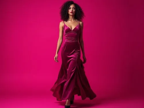 a floor-length dress,deep pink,eveningwear,dark pink in colour,siriano,tahiliani,burgundy,dark pink,cerise,evening dress,red gown,maroon,man in red dress,silk red,fuchsia,editorials,long dress,velvety,fashion shoot,late burgundy,Photography,General,Realistic