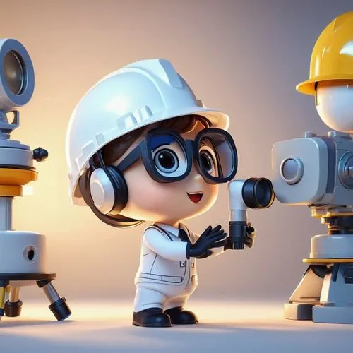 walle,engineer,robotboy,industrial robot,seamico,microscopes,Unique,3D,3D Character