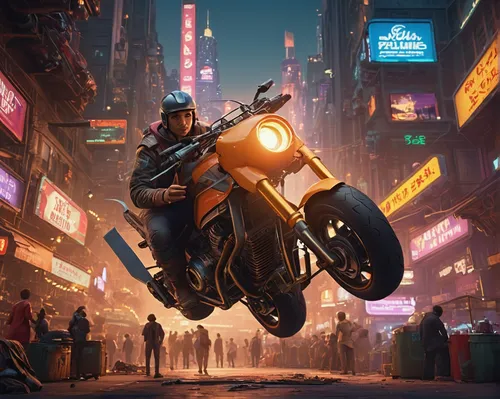 cyberpunk,motorbike,motorcycles,biker,motorcyclist,sci fiction illustration,motorcycle,heavy motorcycle,a motorcycle police officer,motorcycling,bike city,scooter riding,game art,cg artwork,electric scooter,harley-davidson,bullet ride,traffic cop,scooter,courier driver,Photography,General,Cinematic