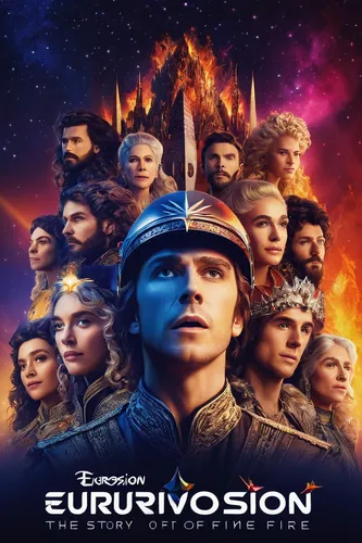 Eurovision Song Contest: The Story Of Fire Saga' review: like Glee on ket,russo-european laika,eur,earth station,euro,aurora-falter,german ep ca i,cd cover,viewing dune,exo-earth,auqarium,overtone emp