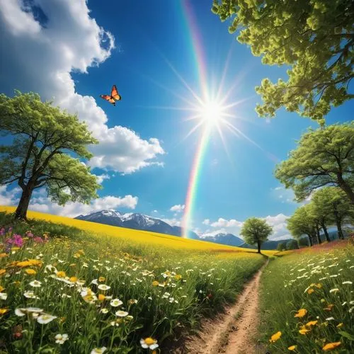 sunburst background,nature background,nature wallpaper,bright sun,spring sun,sunray,windows wallpaper,background view nature,sunrays,spring background,sunny day,sun ray,landscape background,a beautiful day,meadow landscape,flower background,irradiance,sunergy,full hd wallpaper,dandelion background,Photography,General,Realistic