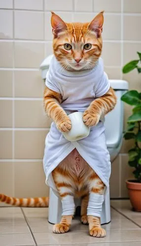 veterinarian,ginger cat,chef,veterinary,domestic cat,cat image,incontinence aid,caterer,spayed,male nurse,kitchen towel,domestic short-haired cat,hygiene,housekeeper,wash hands,men chef,funny cat,housekeeping,bathroom accessory,health care provider,Photography,General,Realistic