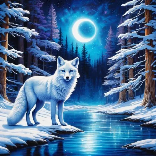 howling wolf,white wolves,loup,constellation wolf,white fox,wolfen,Illustration,Realistic Fantasy,Realistic Fantasy 20