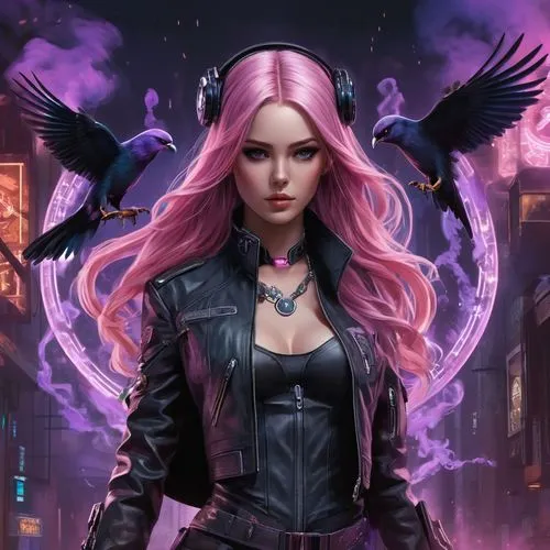 birds of prey-night,dark angel,birds of prey,raven girl,raven bird,raven,batgirl,cyberangels,pink robin,deathbird,nyx,psylocke,black raven,batwoman,nightbird,madelyne,ravenhead,huntress,ravens,shadowrun,Conceptual Art,Fantasy,Fantasy 34