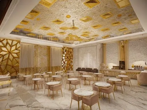 largest hotel in dubai,taj mahal hotel,breakfast room,marble palace,ballroom,3d rendering,emirates palace hotel,fine dining restaurant,dining room,hotel hall,stucco ceiling,pan pacific hotel,luxury hotel,interior decoration,ceiling construction,jumeirah beach hotel,royal interior,dragon palace hotel,art deco,sheikh zayed grand mosque,Commercial Space,Restaurant,Mediterranean Arch