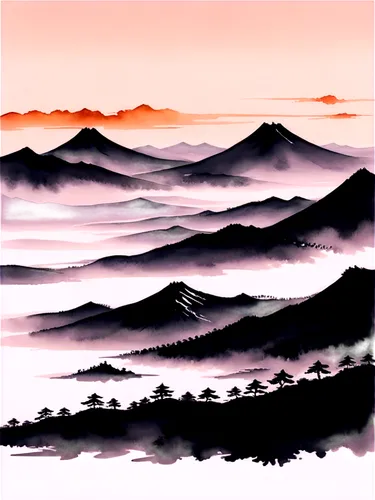 japanese mountains,japan landscape,desert landscape,mountain landscape,mountain scene,mountains,tokaido,mountainous landscape,volcanic landscape,desert desert landscape,yatsugatake,desert background,fuji,chiyonofuji,mountain slope,muramasa,dune landscape,daisen,moutains,foggy landscape,Illustration,Paper based,Paper Based 30