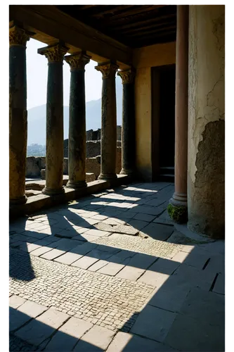 palace of knossos,herculaneum,cloister,spanish missions in california,paving stones,celsus library,paving slabs,patio,kourion,caravansary,paestum,flagstone,qasr azraq,hala sultan tekke,stone floor,roman columns,monastery israel,ibn tulun,priorat,inside courtyard,Art,Classical Oil Painting,Classical Oil Painting 37