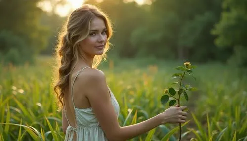 beautiful girl with flowers,girl in flowers,girl picking flowers,farm girl,nature background,camelina