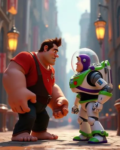 megafight,pixar,lightyear,imageworks,skylander giants,buzz,Illustration,Paper based,Paper Based 22