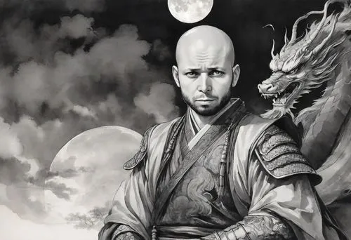 yi sun sin,dragon li,chinese art,fantasy portrait,chinese dragon,fantasy art,xing yi quan,dragon,oriental painting,shaolin kung fu,shuanghuan noble,chinese icons,wyrm,dragon of earth,samurai,black dragon,yin,golden dragon,daemon,japanese art,Digital Art,Ink Drawing