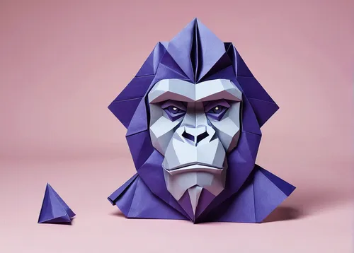 low poly,gorilla,low-poly,mandrill,chimpanzee,ape,baboon,primate,macaque,chimp,3d model,orangutan,cinema 4d,paper art,3d figure,geometric ai file,bonobo,great apes,kong,thanos,Unique,Paper Cuts,Paper Cuts 02