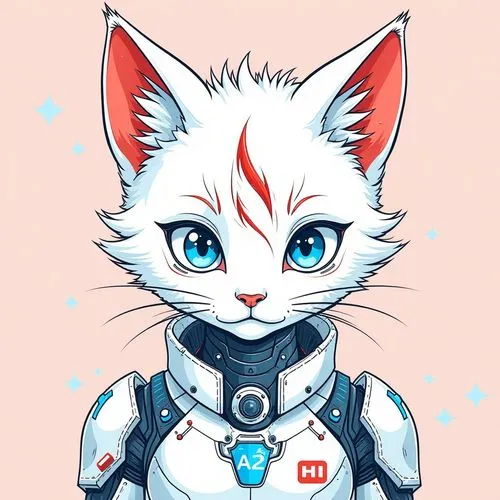 korin,outfox,chat bot,mascotech,kittani,miqati,Illustration,Black and White,Black and White 01