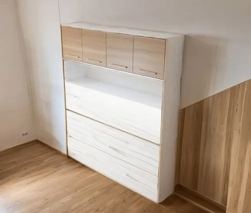 White matte,wooden furniture on wooden floors in a home,storage cabinet,schrank,cupboard,minibar,highboard,cabinetry,walk-in closet,shoe cabinet,drawer,drawers,wardrobes,baby changing chest of drawers