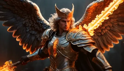 the archangel,archangel,zauriel,fire angel,samael,angelfire,hawkman,dawnstar,clariden,uriel,seraph,seraphim,angelology,porus,gyrich,zadkiel,angel of death,destoroyah,sigyn,aliran