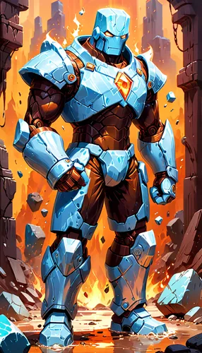 destroy,steel man,armored,stone man,brute,armor,knight armor,skylander giants,cleanup,dane axe,mecha,butomus,rubble,bot icon,skylanders,mech,heavy armour,iron,stone background,iron mask hero,Anime,Anime,General